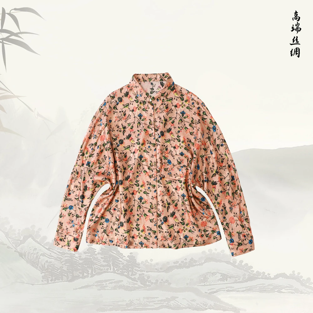 品牌新款时尚经典通勤显瘦端庄碎花时髦小众衬衫529375