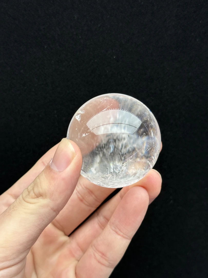 天然白水晶球高净体单A级带聚宝盆2118