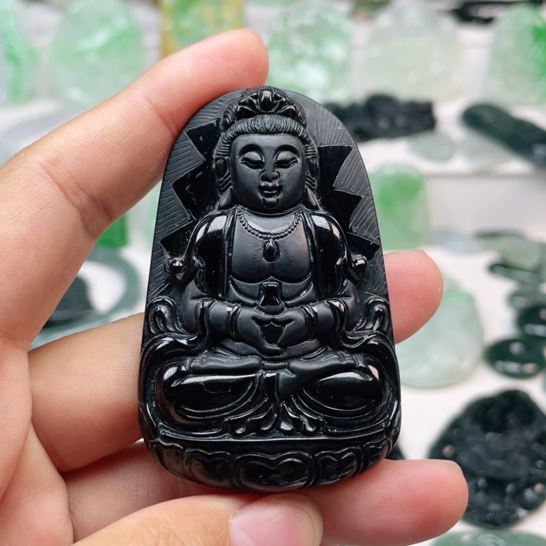 翡翠颈饰未镶嵌观音