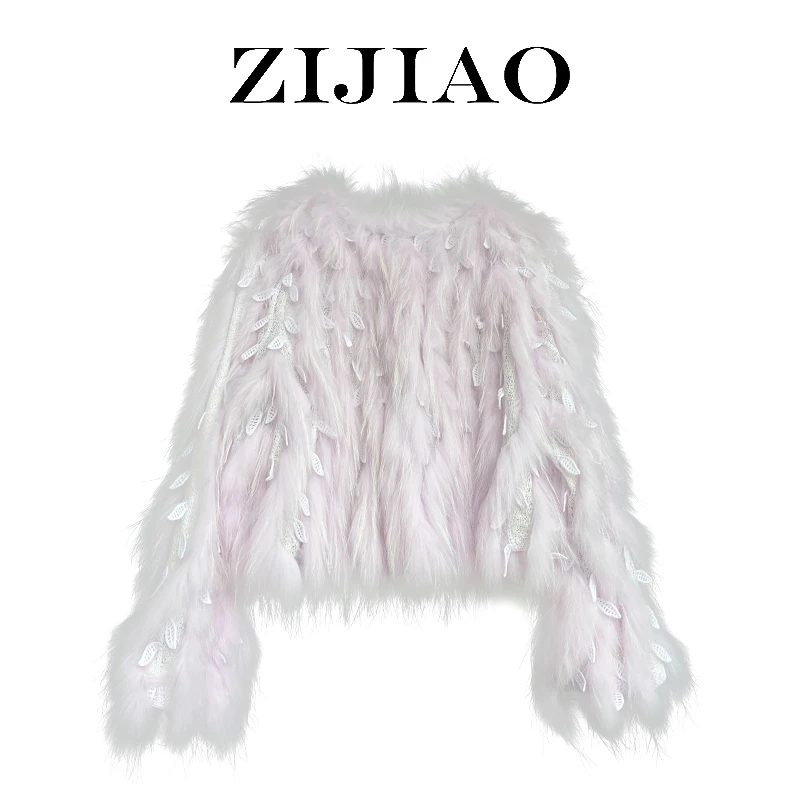 【媛媛女王专属】1原创设计师貉子毛皮草冬装外套CNE-ZJ2505