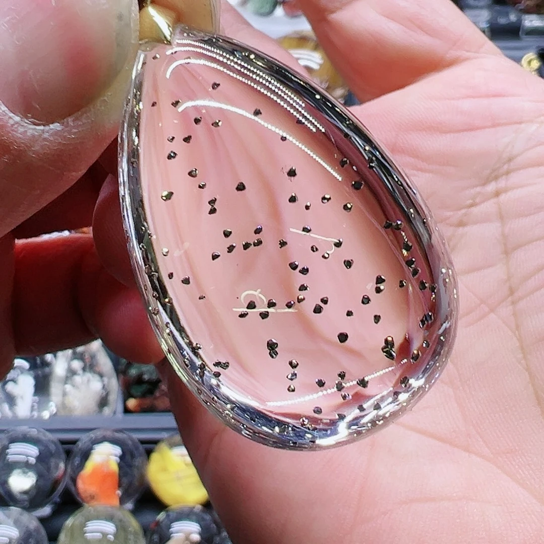 水晶吊坠……18K金镶嵌?****?