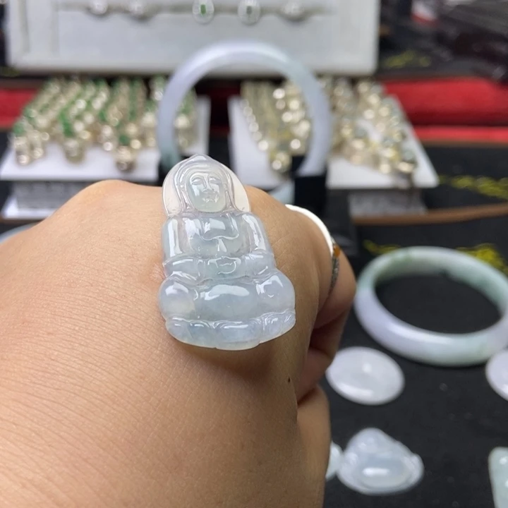 翡翠未镶嵌挂件缅甸天然A货翡翠