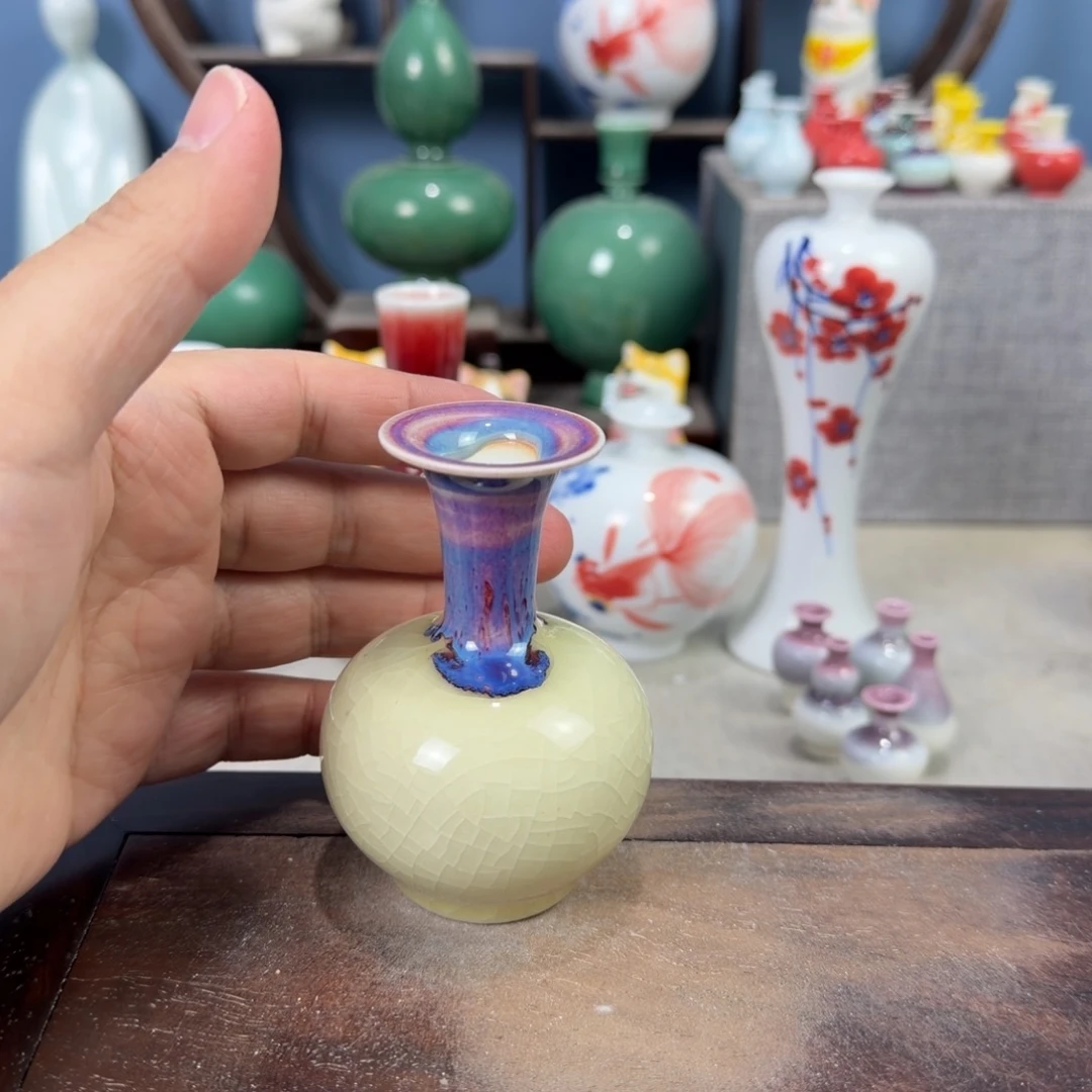 陶瓷手工小花器摆件