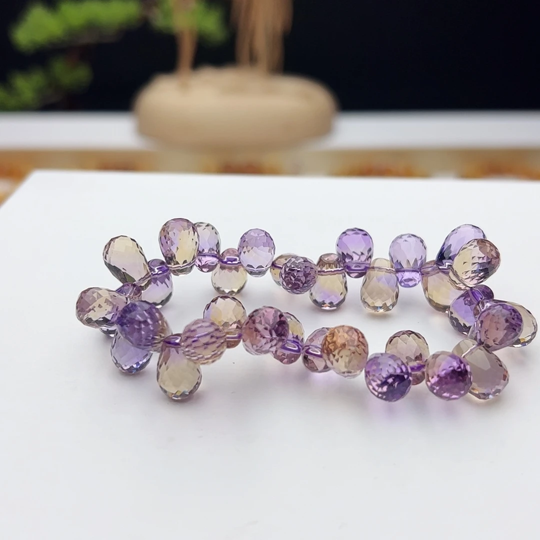 手链水晶未镶嵌紫黄晶35.2