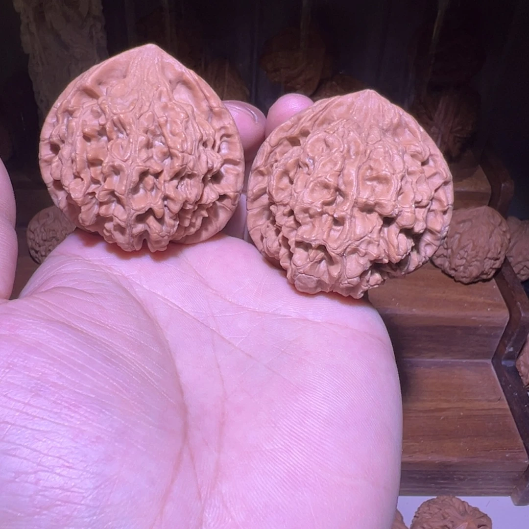 文玩核桃把件46到53尺全品麒麟纹官帽11节福利