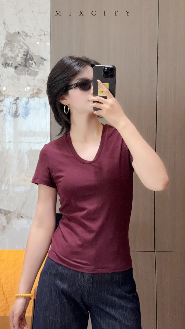 【亚楠本楠】不是鹅蛋◆莱赛尔超柔超舒服月光颈T恤7959
