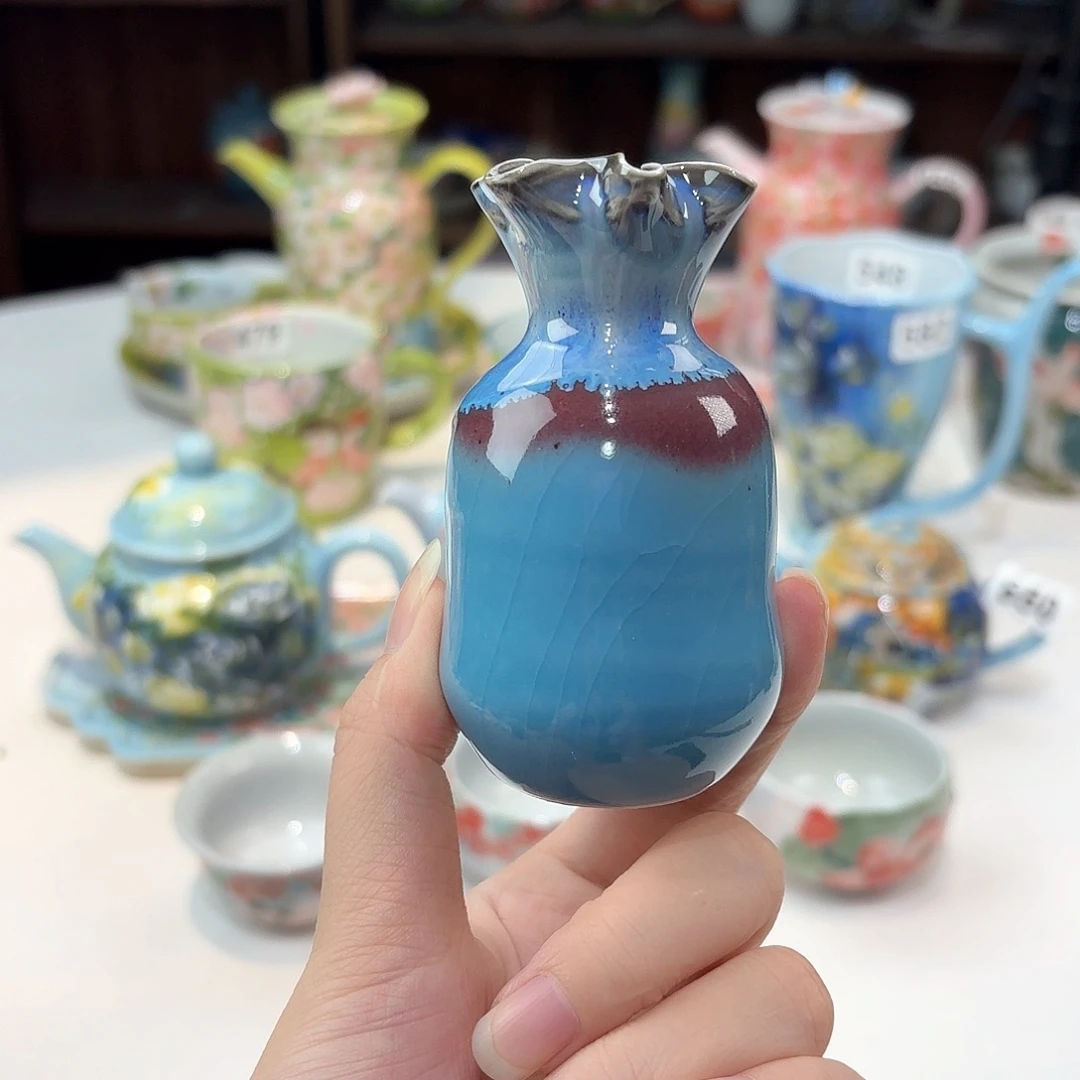 景德镇手绘高温釉下彩陶瓷茶具