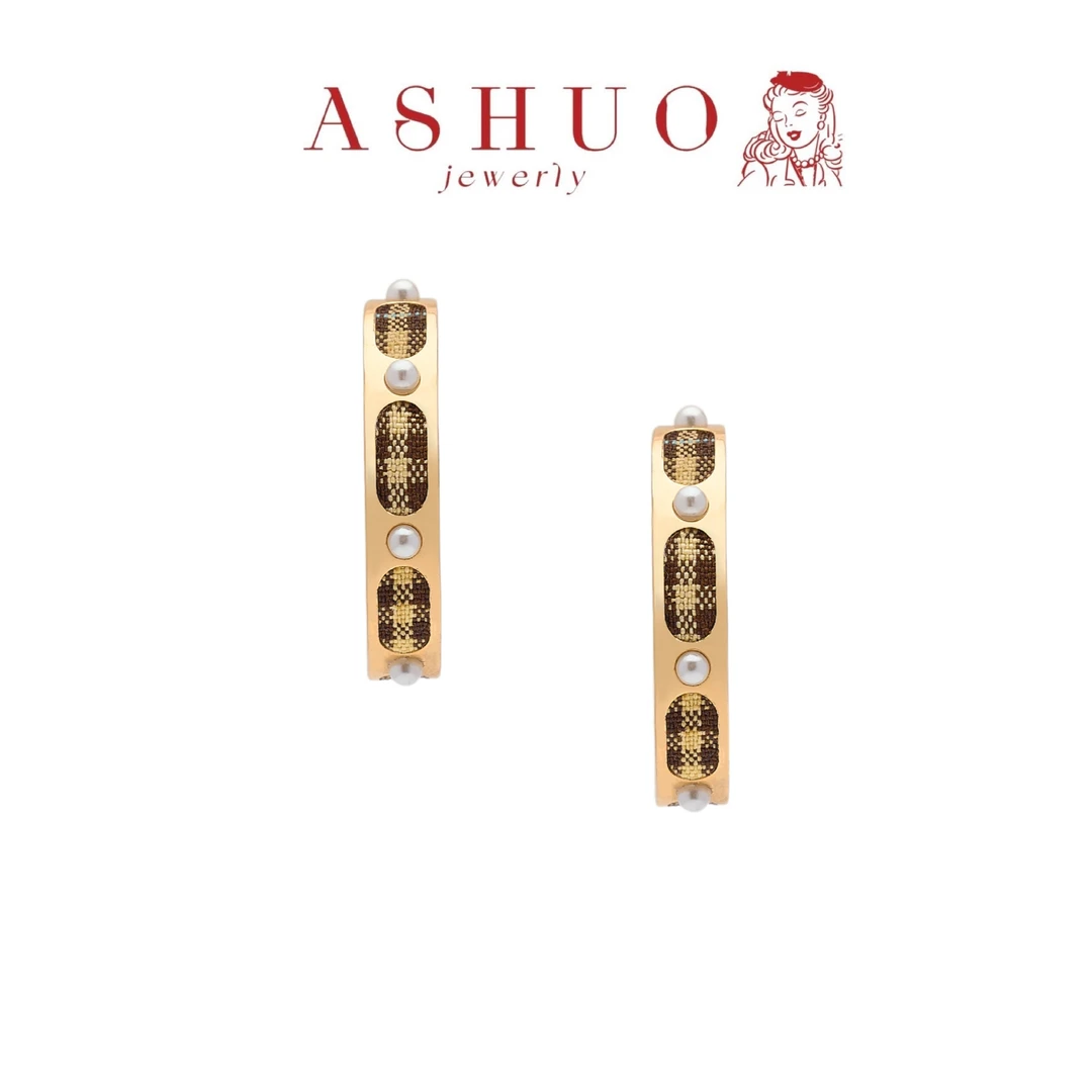 铜合金耳饰 阿烁中古 Oups as10147