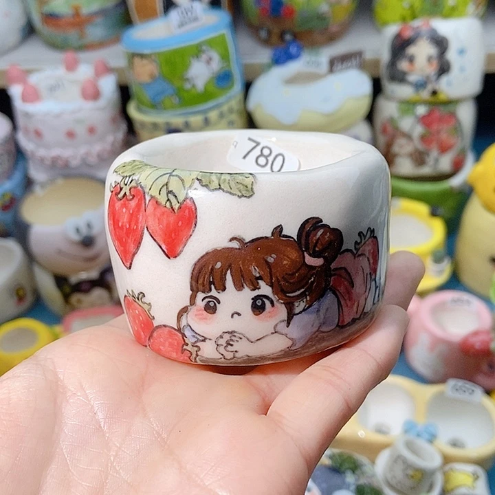 大舅手工手绘盆780