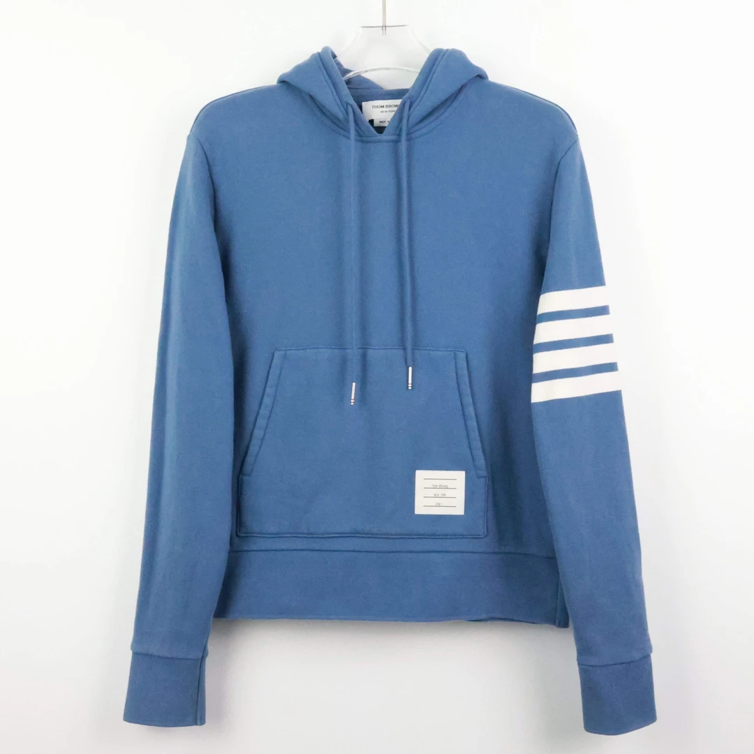 99新 THOMBROWNE 雾霾蓝帽衫/1码肩宽46胸围105衣长62/15706653
