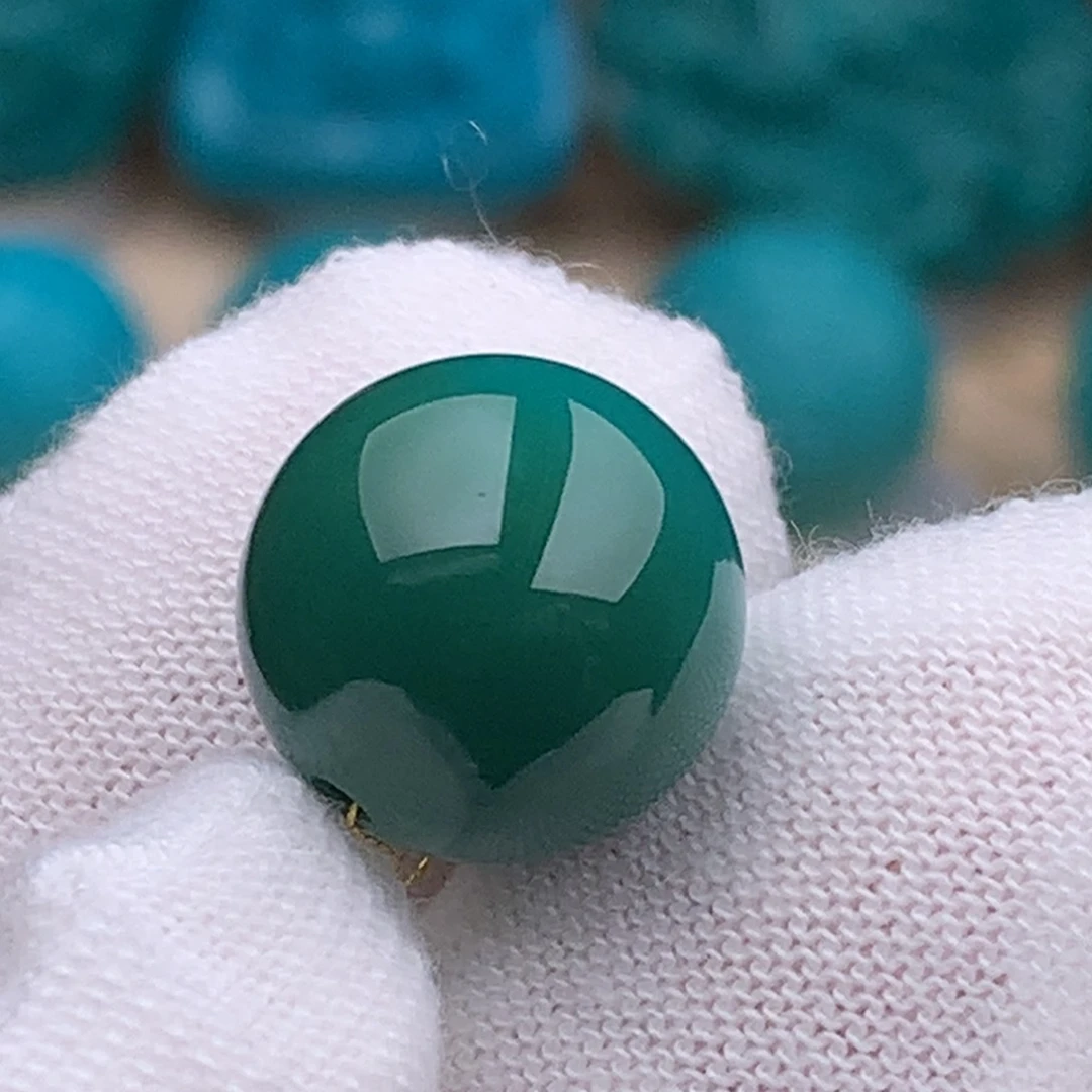 未镶嵌绿松石珠宝奇石13mm