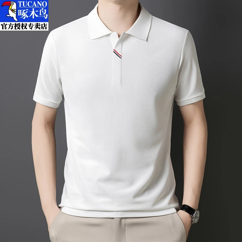 TUCANO/啄木鳥夏季短袖polo衫新款中年翻领休闲t恤衫男士半袖上衣