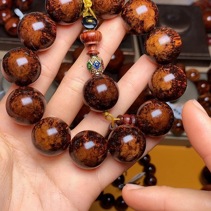 花梨木类手串/手链黄花梨风化料老挝花梨土埋料2.0