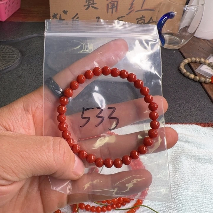 南红玛瑙散珠未镶嵌533单圈