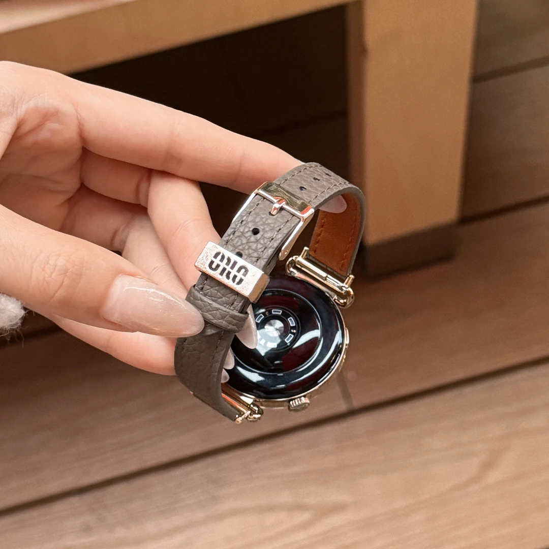 〔轻奢百搭〕适用华为gt6表带gt5/gt4皮质荔枝纹金属扣gt65pro腕带