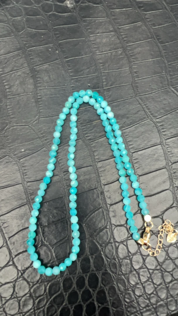 美货 天河石3-4mm刻面锁骨链