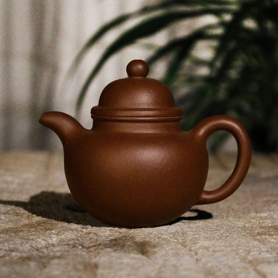 原矿精品紫泥半手工掇球紫砂壶 200ml