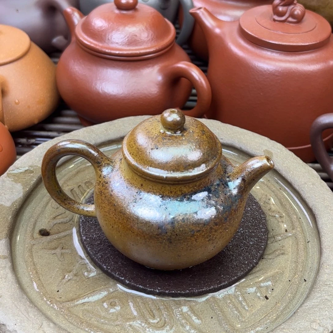 紫砂茶壶柴烧 段泥80c