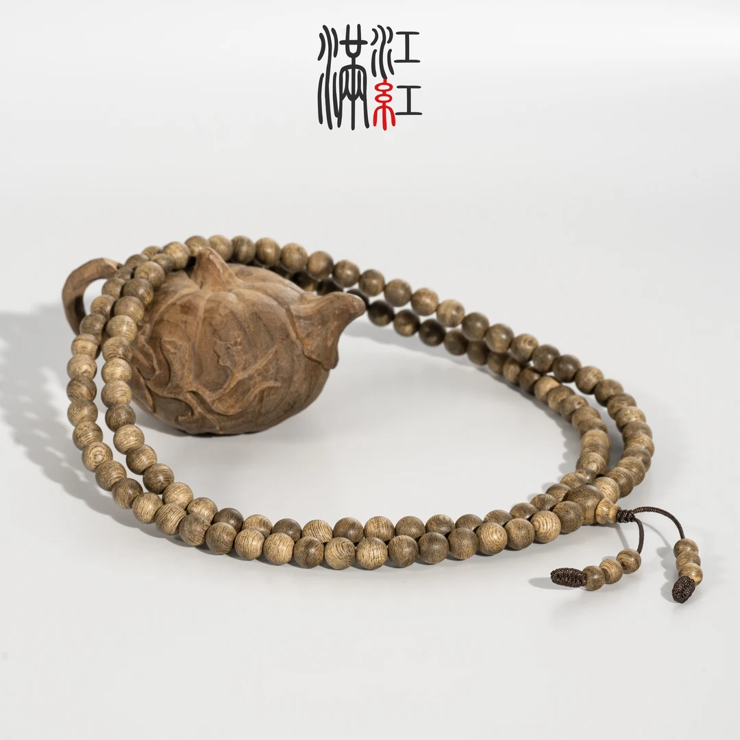 满江红 沉香文莱沉香/0.7*108颗圆珠长串/14g/天然沉香手串NZD