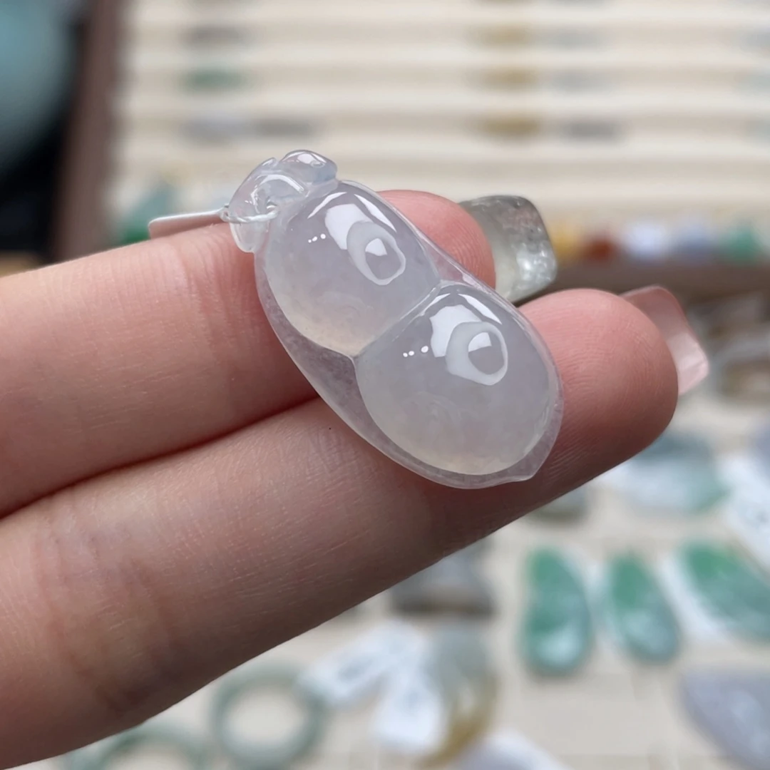 翡翠未镶嵌吊坠(不含链)a03冰胶白冰葫芦