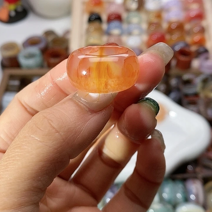 *****玛瑙/玉髓未镶嵌戒指A6不退换港9