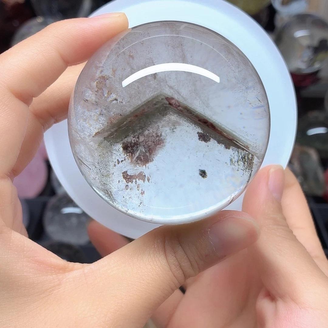 水晶未镶嵌珠宝半成品红幽灵65