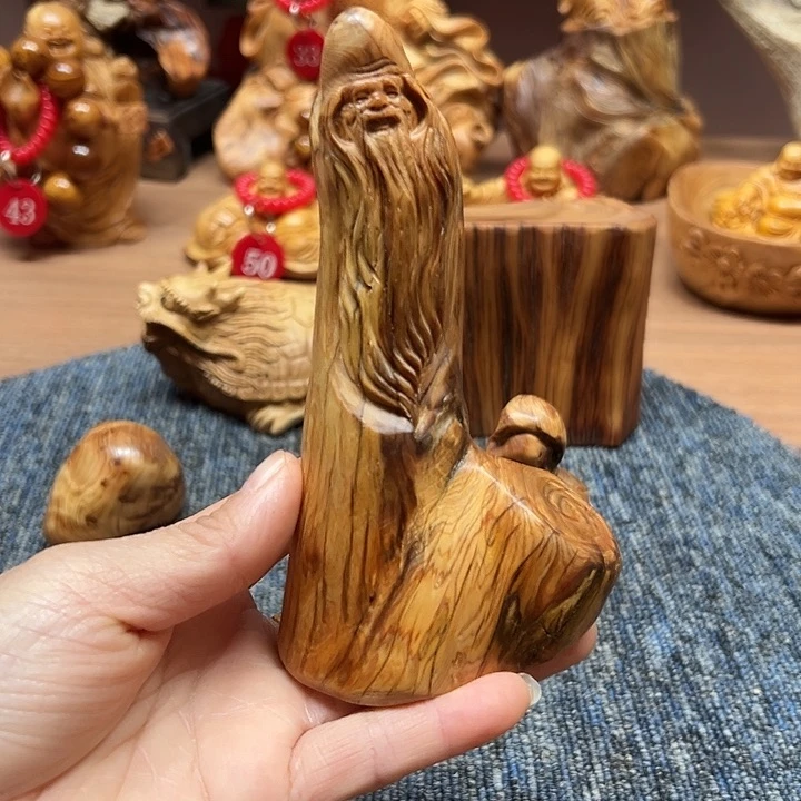 柏木太行崖柏手把摆件