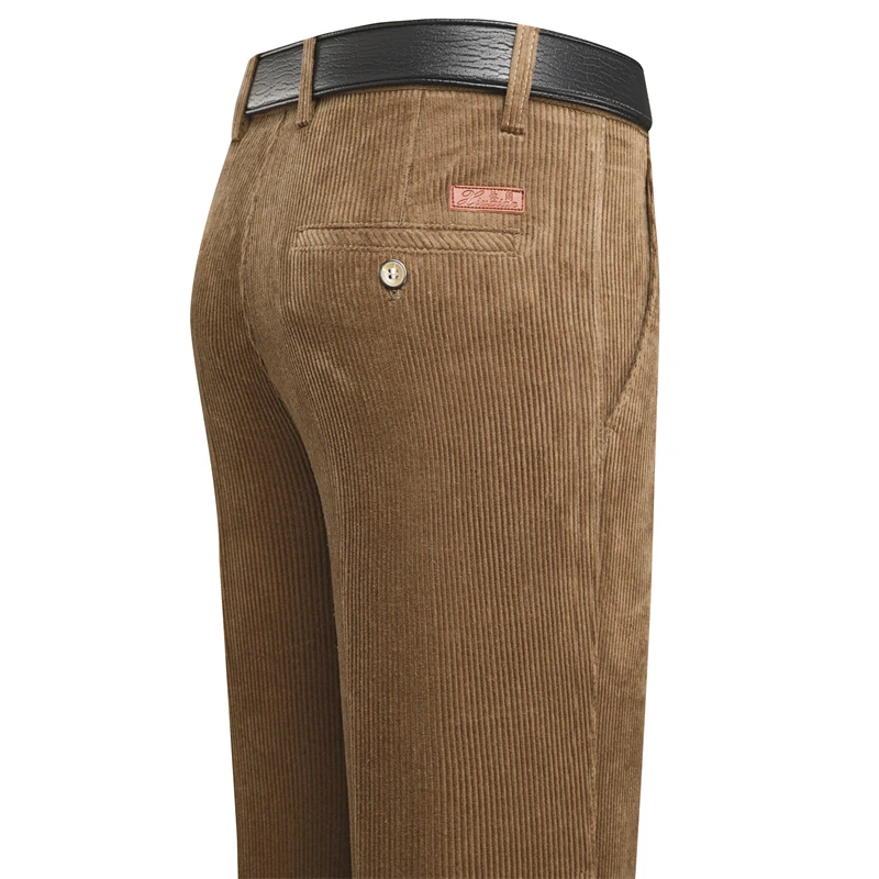 【厂家直销】秋冬新款灯芯绒休闲裤中老年人加绒加厚直筒休闲睡裤