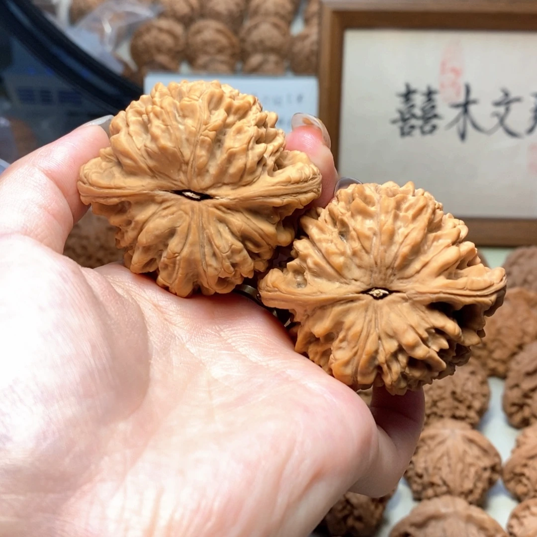 文玩核桃把件54官帽