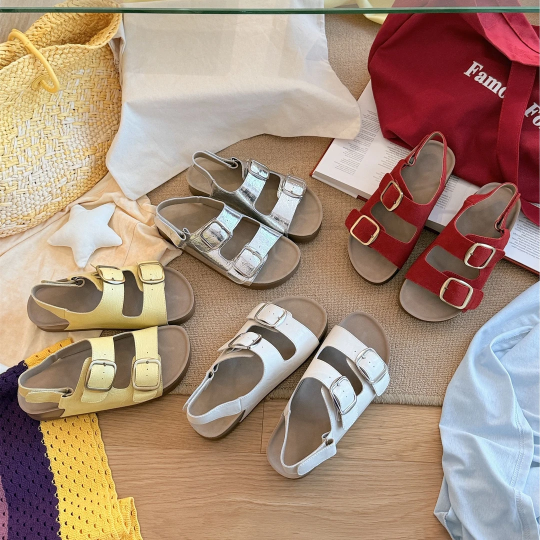 BAO/宝小姐2025夏季新款厚底简约百搭时尚百搭一字凉鞋8388