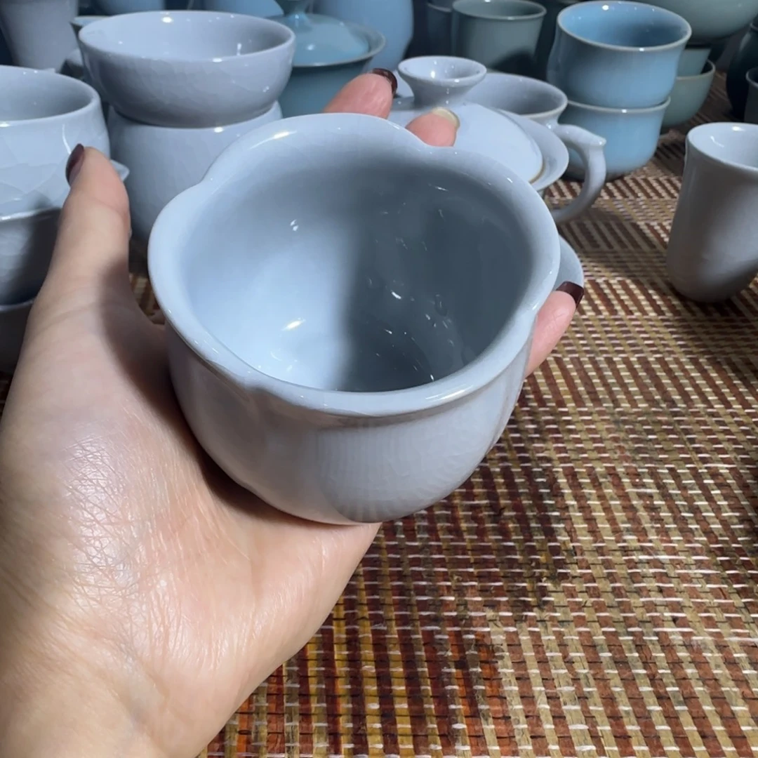 原矿月白玉兰杯微瑕