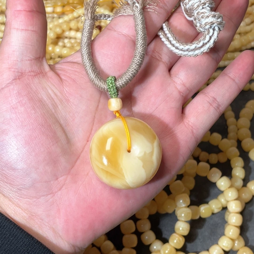 蜜蜡裸石未镶嵌蜜蜡平安扣18.8g