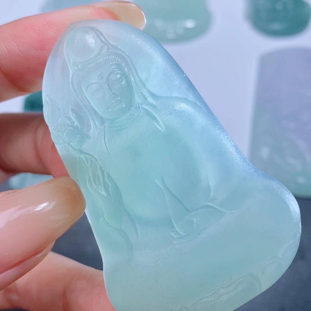 定制翡翠未镶嵌毛货翡翠挂件