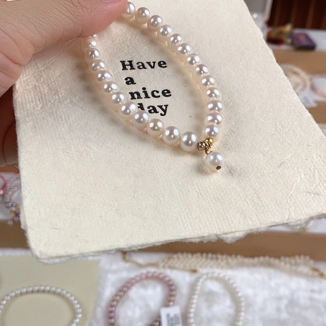 手绳淡水珍珠银S925镶嵌
