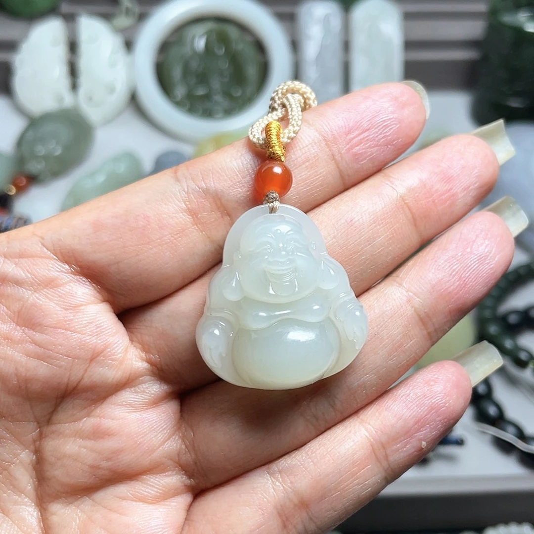 和田玉未镶嵌把件郑*