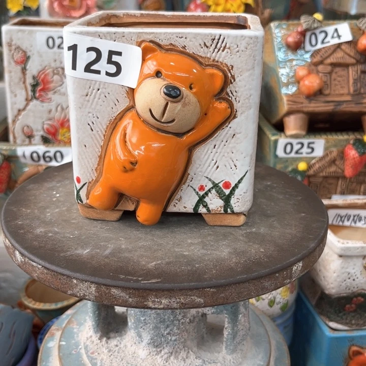 紫砂花盆粗陶材质多肉花盆