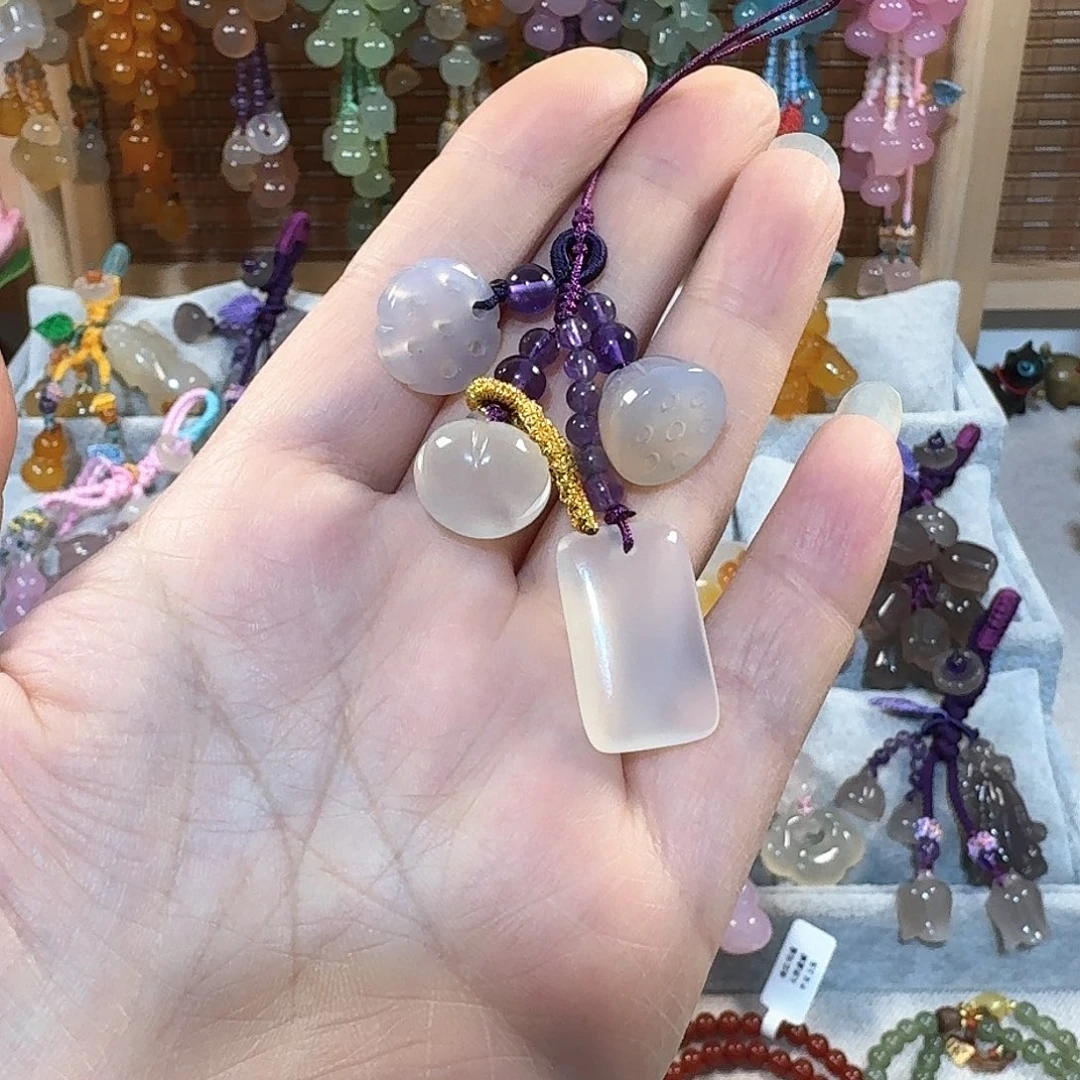 玛瑙/玉髓手机链未镶嵌