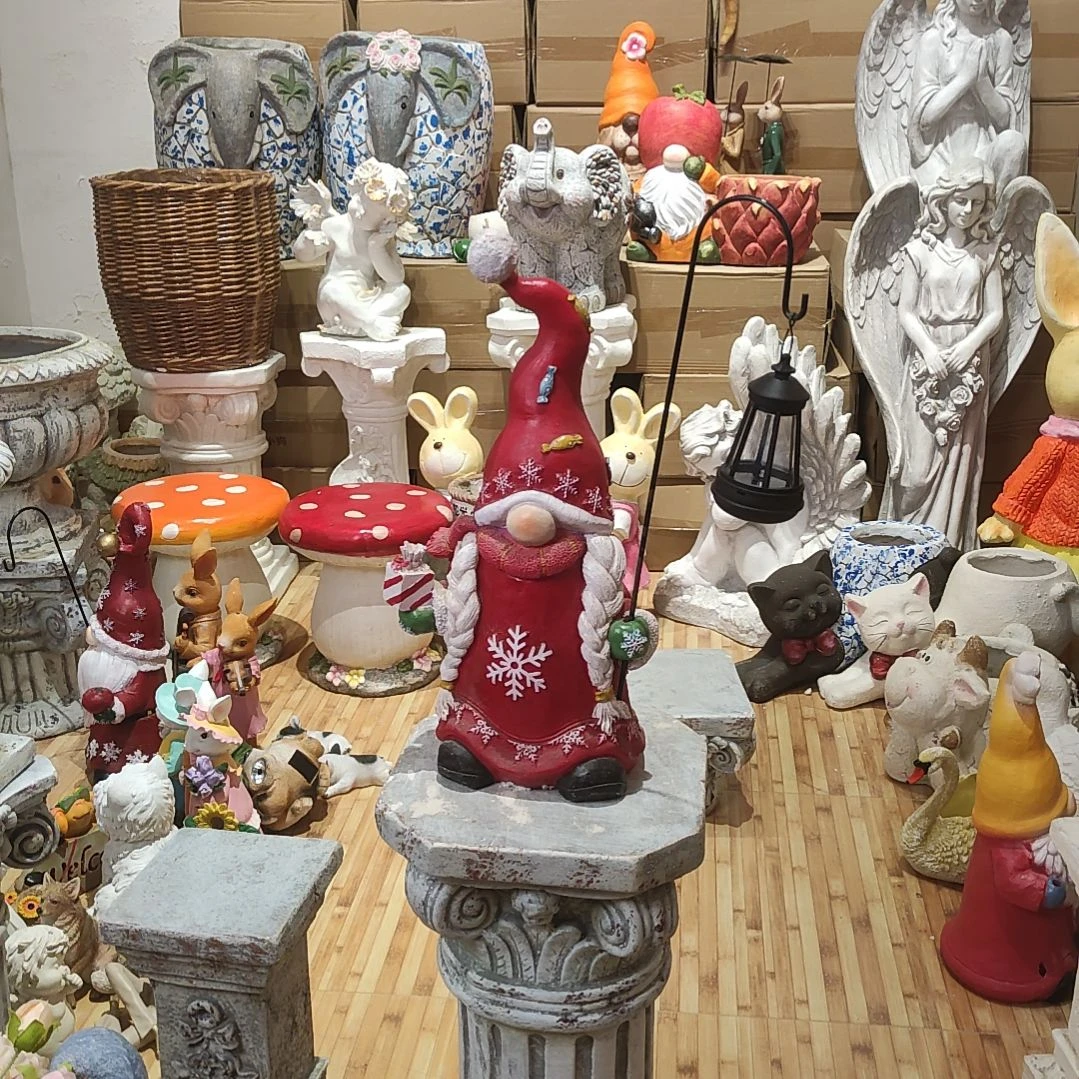 合成树脂树脂圣诞老奶奶带灯