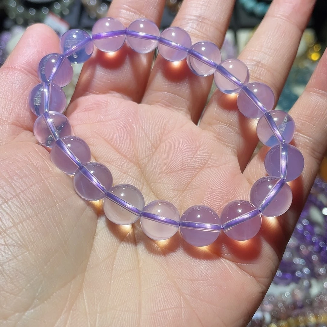 水晶未镶嵌手链紫玉晶