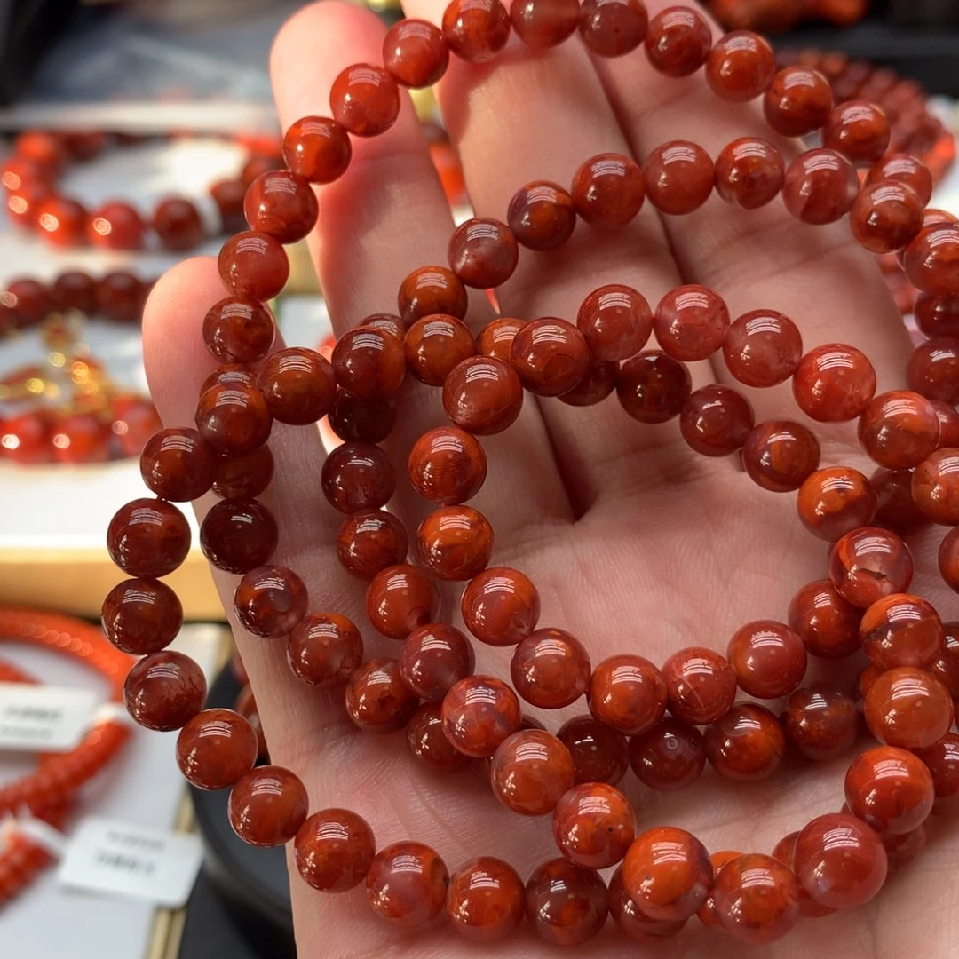 南红玛瑙手链未镶嵌