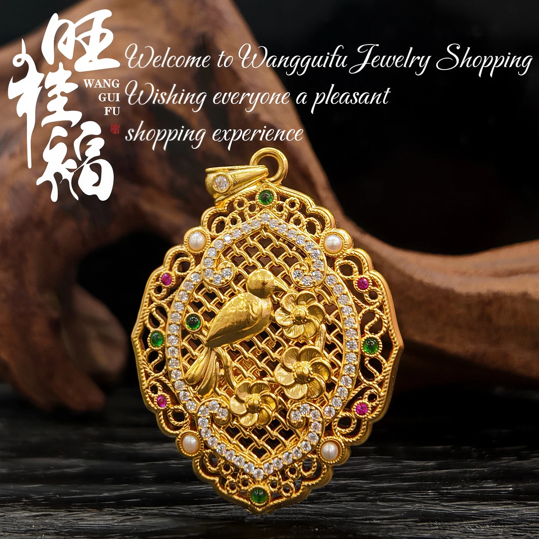 促销品【5D喜上眉梢】旺桂福珠宝5D足金999无氢时尚轻奢吊坠