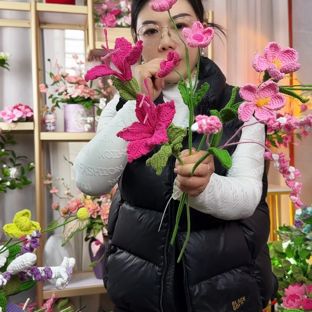 纯手工钩织钩织花束