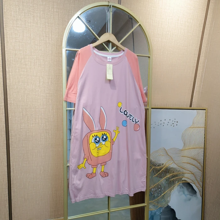 EV132孕妇粉色睡裙M90-130L140XL150