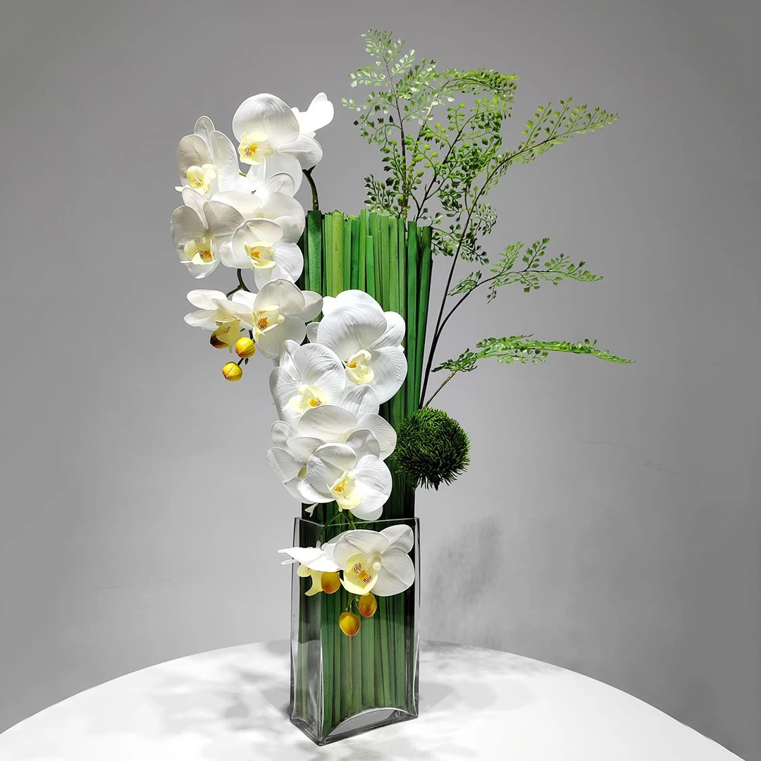 简约现代高端蝴蝶兰仿真花摆件轻奢客厅家居餐桌面假花摆设装饰品