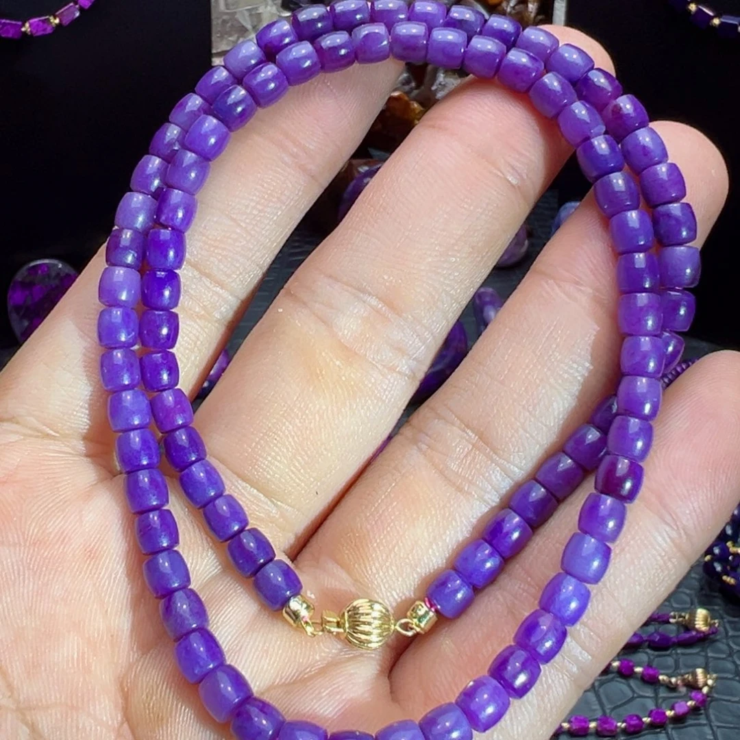 18K金镶嵌苏纪石（舒俱来）项链