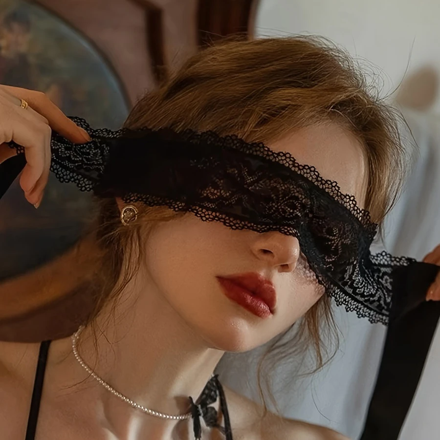 蕾丝花边性感仙女白色半脸面具诱惑眼罩女化妆舞会派对面纱蒙眼纱