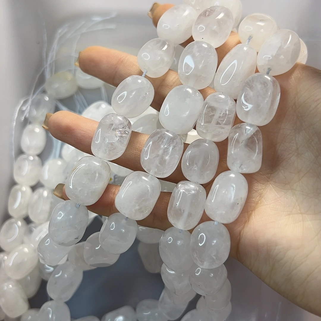 玛瑙/玉髓未镶嵌珠宝半成品卡12✖️17一条白水晶
