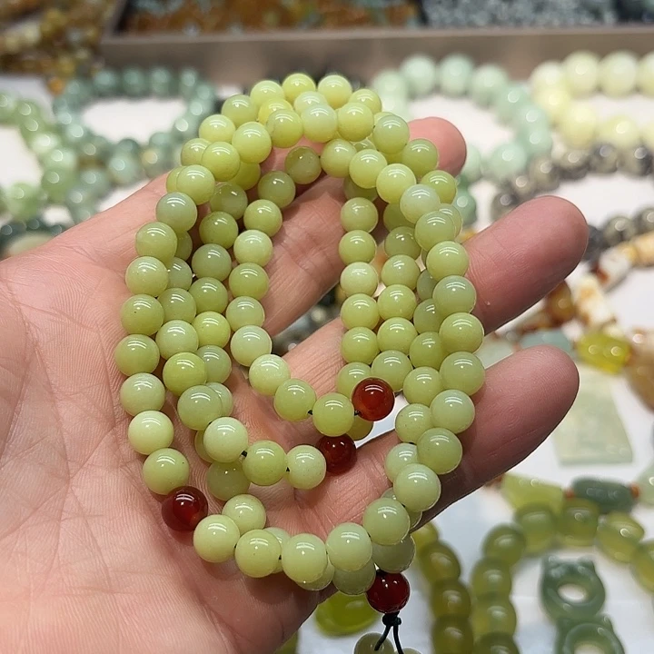 蛇纹石玉未镶嵌岫玉项链