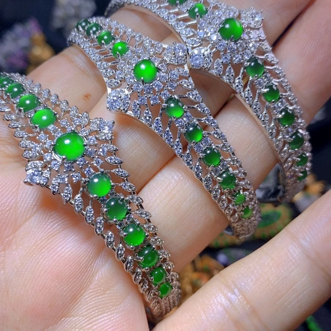 翡翠银S925镶嵌颈饰多样性发其一