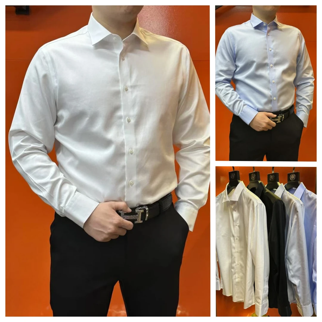 杰克朗博25年夏季新款轻商务休闲舒适透气男士（200支）衬衫89033